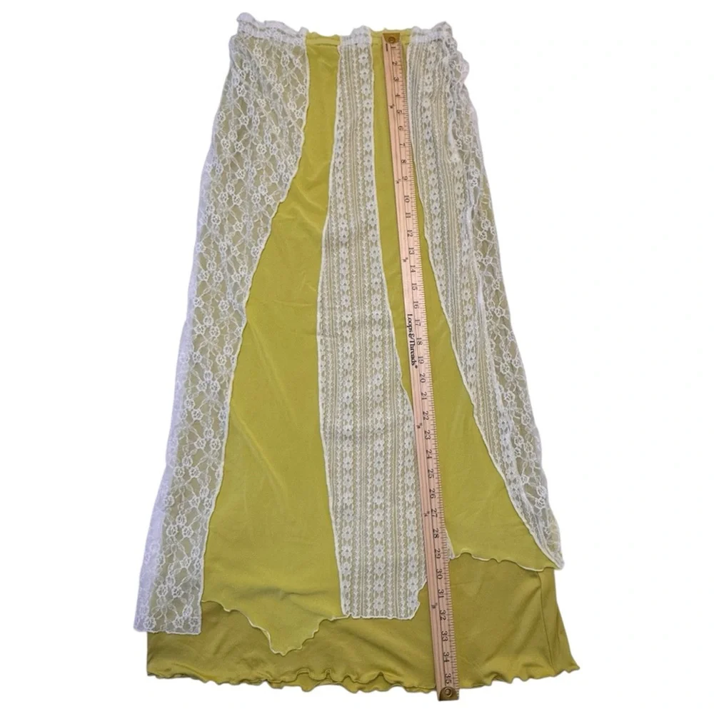 Urban Outfitters Beatrix Spliced Maxi Skirt Lace Boho Fairycore‎ Y2K Coquette